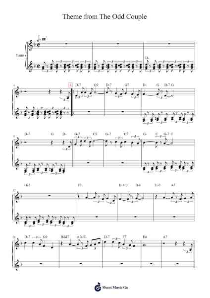 Theme from The Odd Couple Sheet Music by Neal Hefti-Arr.Fasthue