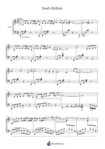 Soul's Refrain Sheet Music by Yoko Takahashi-Arr.Frednice Daveburns