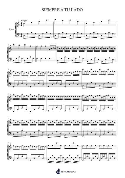 SIEMPRE A TU LADO Sheet Music by Jan A. P kackzmarek-Arr.Leifxe
