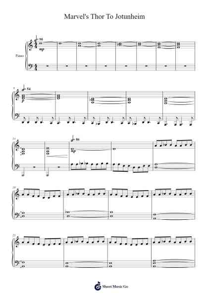 Marvel's Thor To Jotunheim Sheet Music by Michael Giacchino-Arr.Taypeare Rolius