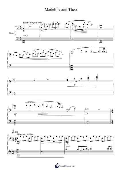 Madeline and Theo Sheet Music by Lena Raine-Arr.Trutor Hubno