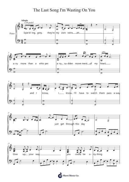 The Last Song I'm Wasting on You Sheet Music by undefined-Arr.Dawnbian Sherqe