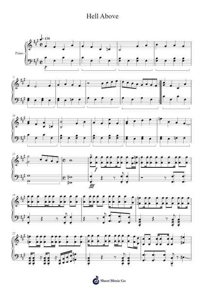 Hell Above Sheet Music by undefined-Arr.Brookecher Nicksie