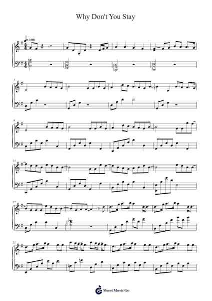 Why Don't You Stay Sheet Music by Jeff Satur-Arr.Fasil Murseph