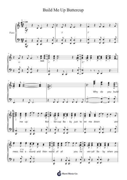Build Me Up Buttercup Sheet Music by The Foundations-Arr.Kayrist