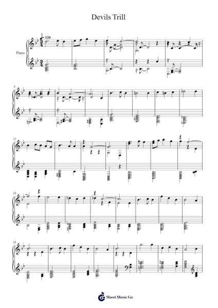 Devil's Trill Sonata Sheet Music by The AnimeBro-Arr.Brurel