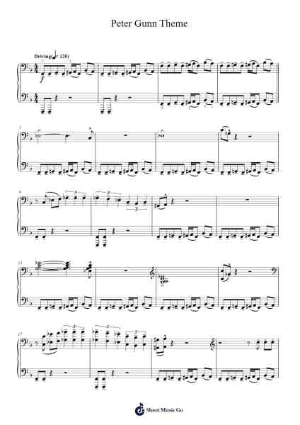 Peter Gunn Theme Sheet Music by Henry Mancini-Arr.Gembur
