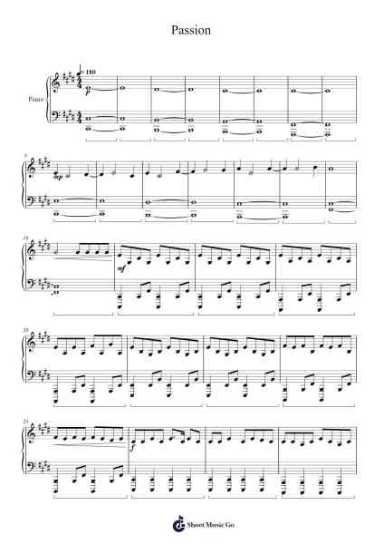 Passion Sheet Music by Ethan Fry-Arr.Yuleboyle Kingshous