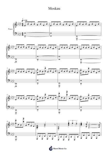 Moskau Notenblatt von Ralph Siegel-Arr.Ogreen Belker