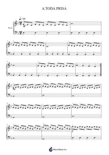 A TODA PRISA Sheet Music by Zedi-Arr.Muthia Upsay