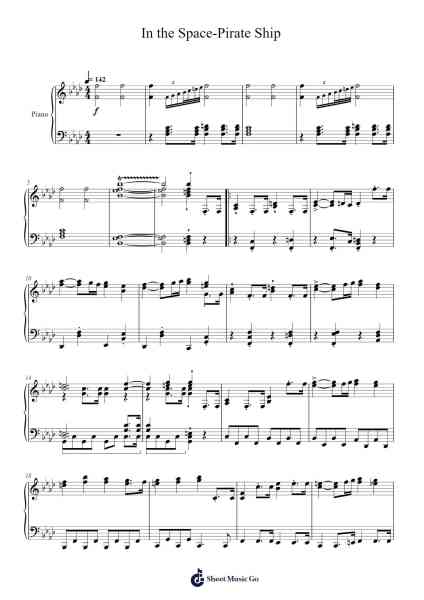 In the Space-Pirate Ship Sheet Music by Noriyuji Iwadare-Arr.Olchel