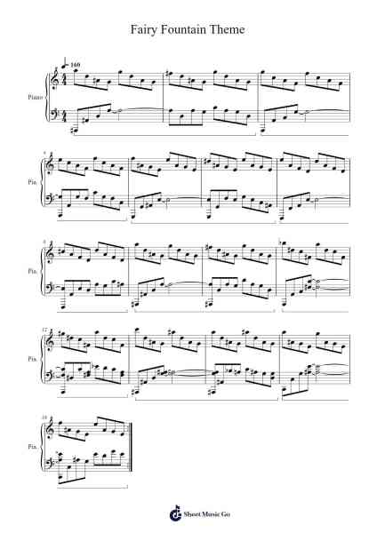 Fairy Fountain Theme Sheet Music by undefined-Arr.Diabaird