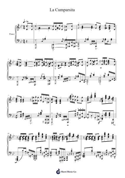 La Cumparsita Sheet Music by Gerardo Matos Rodríguez-Arr.Jouboyd Calgel