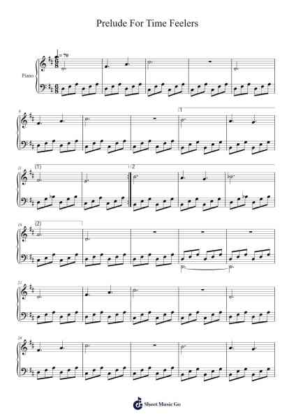 Prelude For Time Feelers Sheet Music by Eluvium-Arr.Maudfox Mikejames