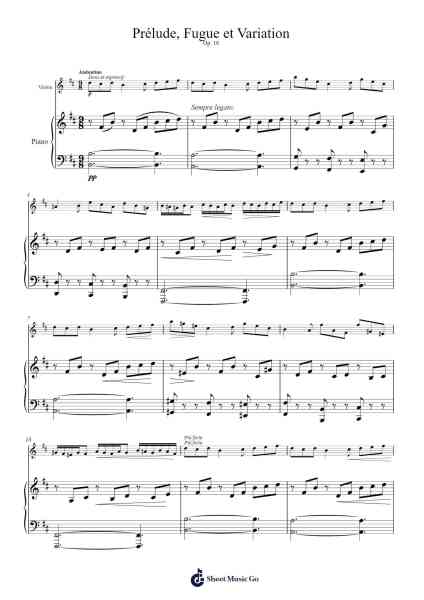 Prélude, Fugue et Variation in B Minor, Op. 18 Sheet Music by César Franck-Arr.Ivessid