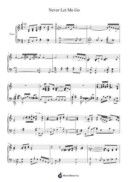 Never Let Me Go Sheet Music by Bill Evans/Ray Evans-Arr.Hugill