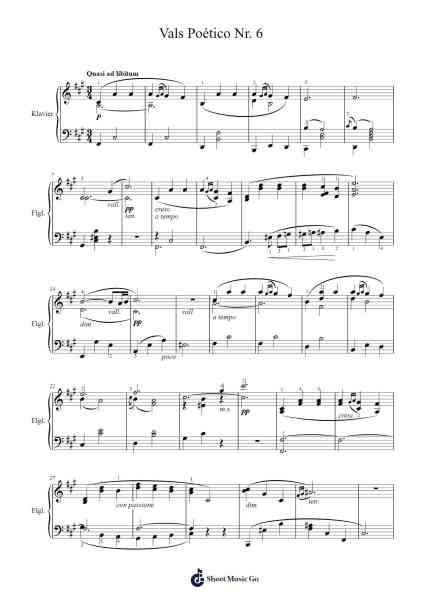 Valses Poéticos, Nr. 6 Sheet Music by Enrique Granados-Arr.Nickkirk Inje