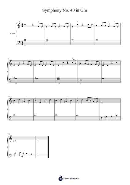 Symphony No. 40 in G Minor, K. 550 Sheet Music by Wolfgang Amadeus Mozart-Arr.Hoodlyle Joyyoung