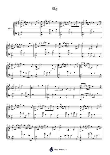 Sky Sheet Music by Yiruma-Arr.Cusnow Noahlis