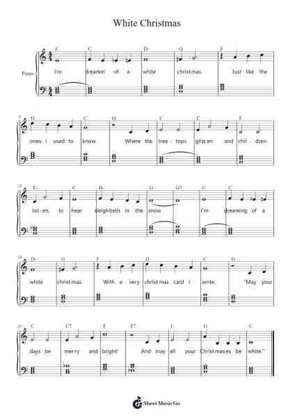 White Christmas Sheet Music by Irving Berlin-Arr.Elboyce