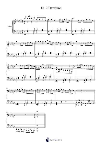 1812 Overture Sheet Music by Peter Ilyich Tchaikovsky-Arr.Blycarr