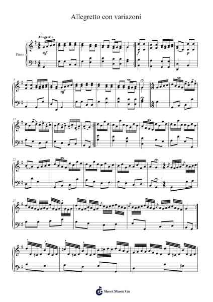 Ah, vous dirai-je, Maman Sheet Music by Johann Christoph Friedrich Bach-Arr.Hoonell Norusk