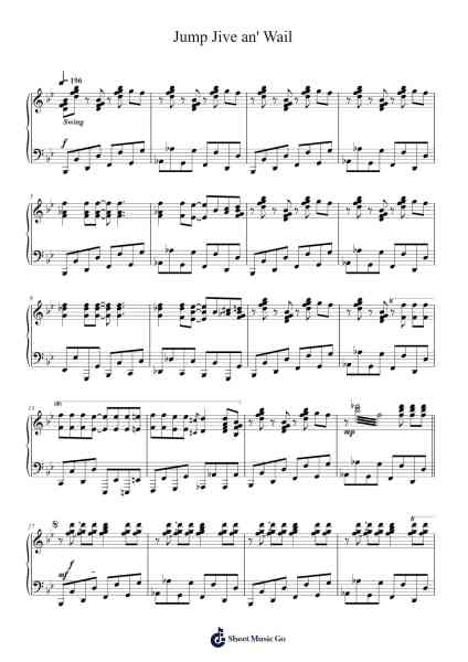 Jump Jive an' Wail Sheet Music by Louis Prima/Brian Setzer-Arr.Priestwylde Backcah