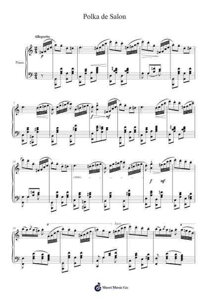 Polka de Salon Sheet Music by Andreas Klewe-Arr.Cisgrey