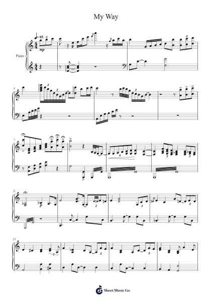 My Way Sheet Music by Frank Sinatra-Arr.Bushdiah Kenthood