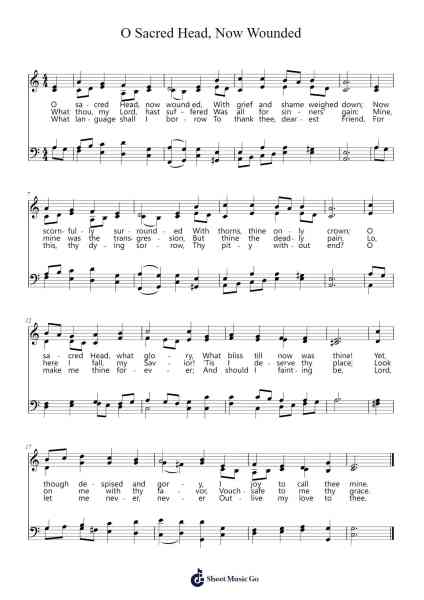O Sacred Head, Now Wounded Sheet Music by Johann Sebastian Bach-Arr.Rebar Mulin