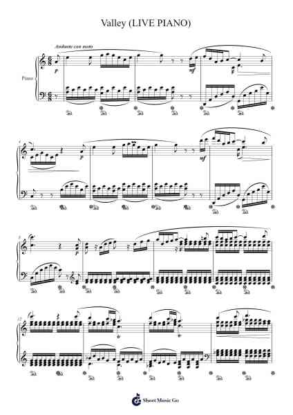 Valley Sheet Music by marcopianissimo-Arr.Maugvia Browninglogg