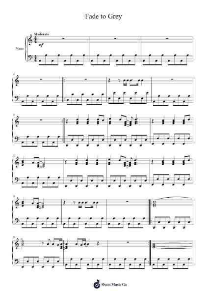 Fade to Grey Sheet Music by Visage-Arr.Whittrine Pruham