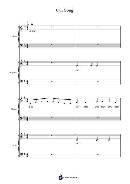Our Song Sheet Music by Taylor Swift-Arr.Hillstone Ogmin