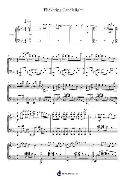 Flickering Candlelight Sheet Music by sagitafaris-Arr.Nypkins Shakeats