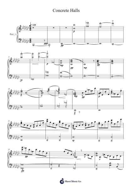 Concrete Halls Sheet Music by C418-Arr.Jerhue