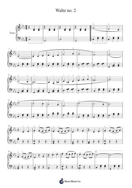 Waltz No. 2 - Dmitri Shostakovich Sheet Music by Dmitri Shostakovich-Arr.Gusgess