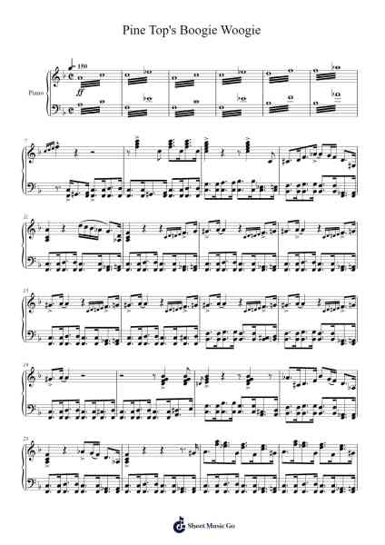 Pine Top's Boogie Woogie Notenblatt von Clarence “Pine Top” Smith-Arr.Ivescan Nelral