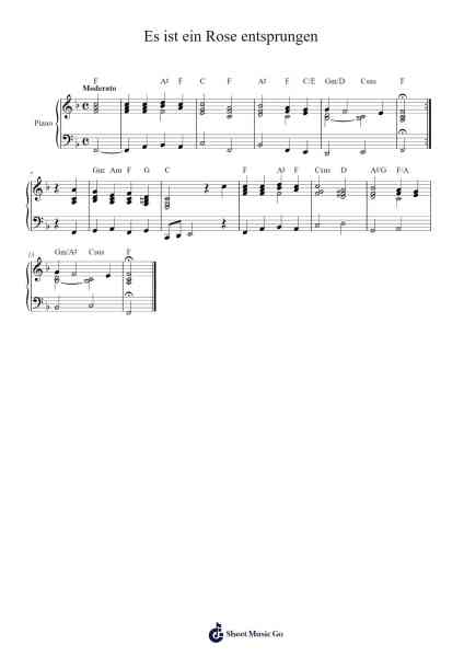 Es ist ein Ros entsprungen Sheet Music by Alexander Schmitt-Arr.Jeffsey