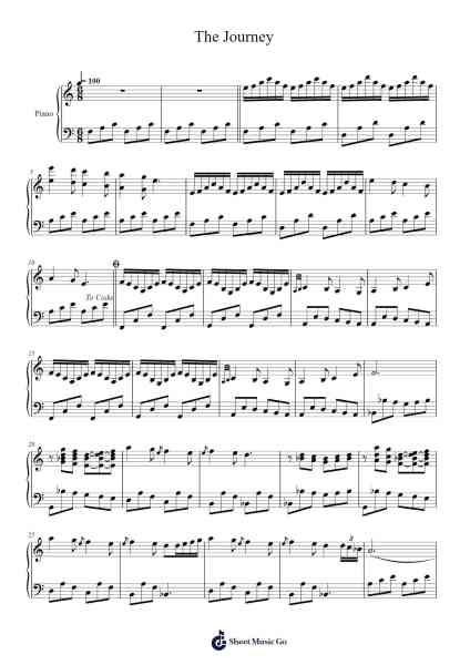 The Journey Sheet Music by Wheeshop-Arr.Perrusk