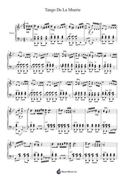 Tango De La Muerte Sheet Music by Alejandro Dolina-Arr.Pritience