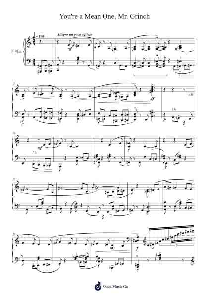 You're a Mean One, Mr. Grinch Sheet Music by Albert Hague-Arr.Debleign Jeston