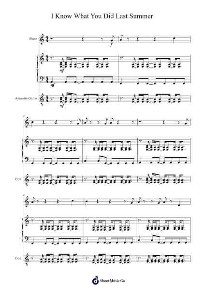 I Know What You Did Last Summer Sheet Music by Shawn Mendes/Camila Cabello-Arr.Lynchric