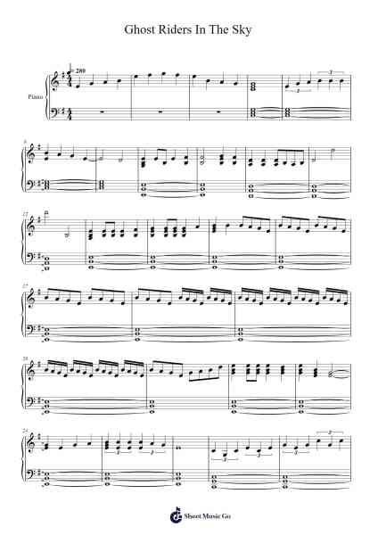 Ghost Riders In The Sky Sheet Music by Stan Jones-Arr.Bophen