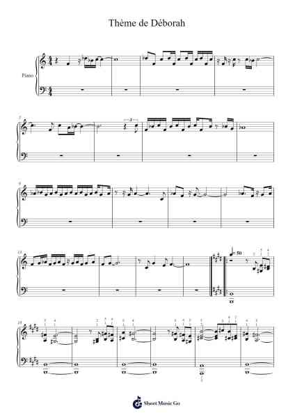 Il était une fois en Amérique - Thème de Déborah Sheet Music by Ennio Morricone-Arr.Crylip