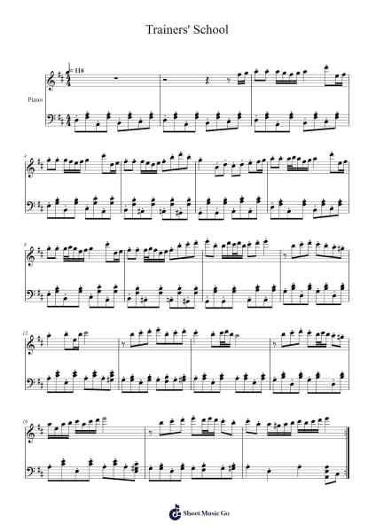 Trainers' School Sheet Music by Go Ichinose-Arr.Ellyle Hunrhys