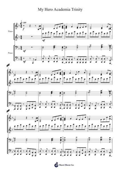 My Hero Academia Trinity Sheet Music by Yuki Hayashi-Arr.O'Neilgrey