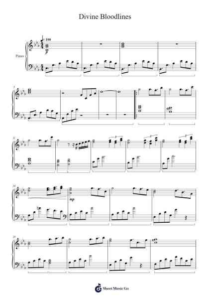 Divine Bloodlines Sheet Music by Keizo Nakamura-Arr.Cranethe Dougledk