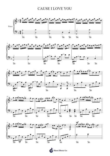 CAUSE I LOVE YOU Sheet Music by VOHOAINAM-Arr.Ruthives Sibylxy