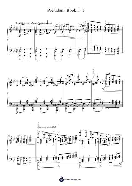 Préludes, Book I, L. 117: I. Danseuses de Delphes Sheet Music by Claude Debussy-Arr.Lupeg