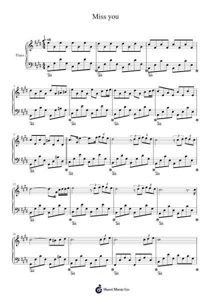 Miss you Sheet Music by Dietmar Steinhauer-Arr.Birwylde